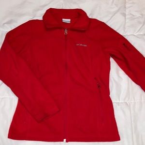Columbia red zip up jacket